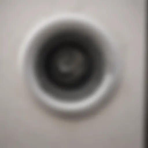 Close-up of a lint-clogged dryer vent