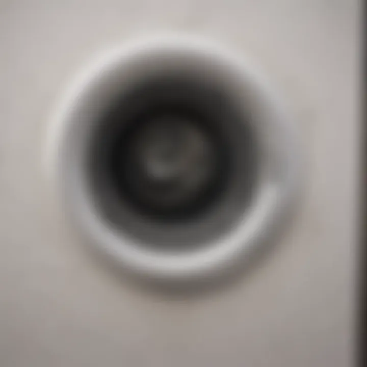 Close-up of a lint-clogged dryer vent