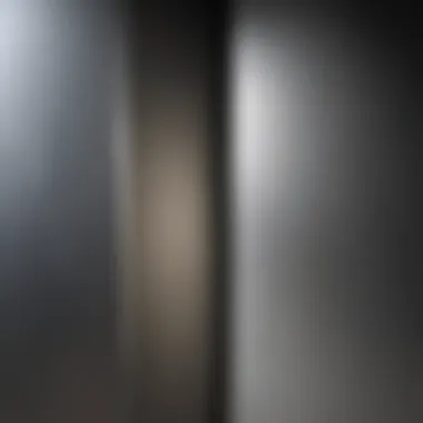 Before and After Cleaning Before and after comparison of brushed stainless steel surface cleanliness