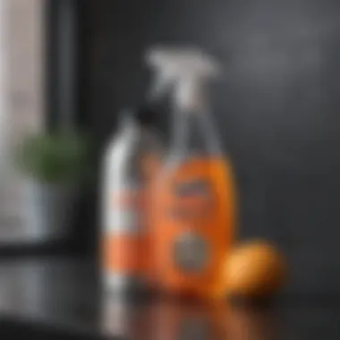 Selection of cleaning products suitable for brushed stainless steel