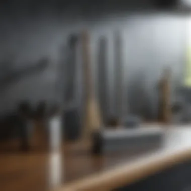 Essential Cleaning Tools Proper tools arranged for cleaning brushed stainless steel