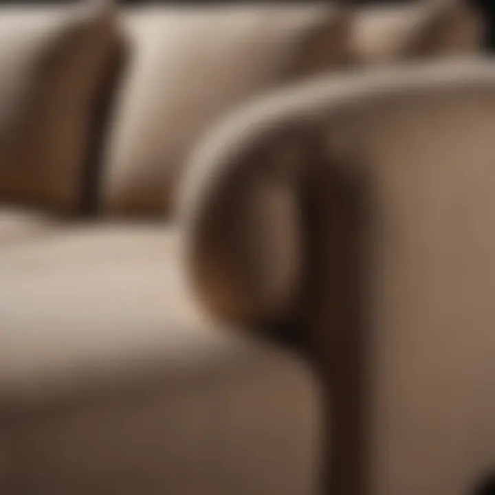 Close-up of a clean couch fabric texture