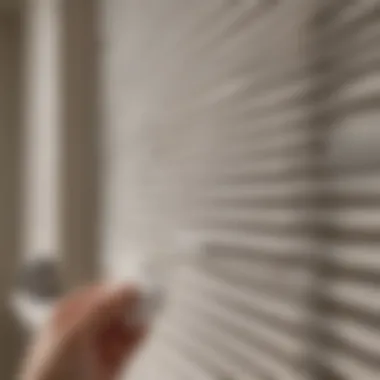 Using a Microfiber Cloth for Dusting Clean vinyl blinds with a microfiber cloth
