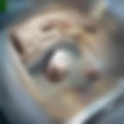 Visual representation of hair buildup in a bathtub drain