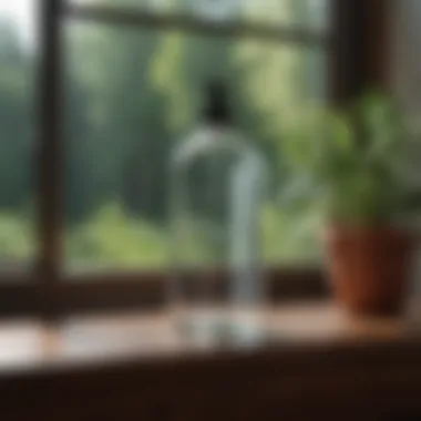 Harnessing Nature for Crystal Clear Panes Natural cleaning solution in a spray bottle