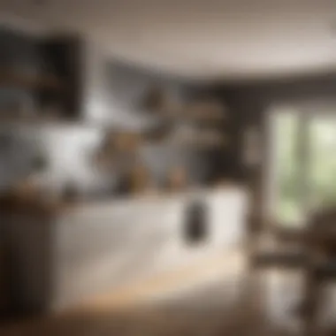 A beautifully arranged kitchen showcasing practical storage.