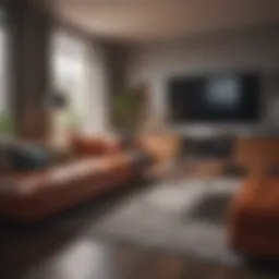 Cozy living room setup with essential furniture