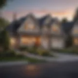 A serene neighborhood showcasing beautiful homes