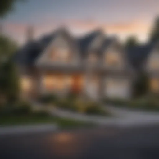 A serene neighborhood showcasing beautiful homes
