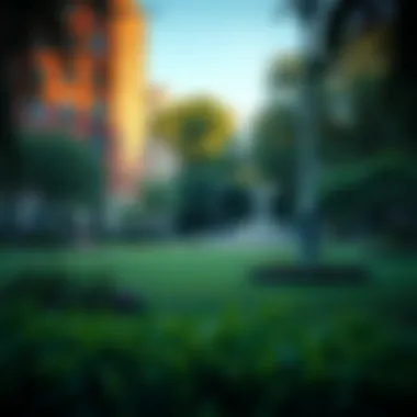 Urban Green Space Beautiful park setting illustrating urban green spaces for residents