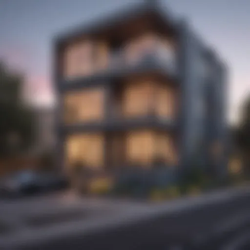 Modern apartment exterior in Cordelia