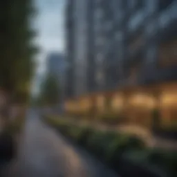 Scenic view of downtown Portland with modern apartments