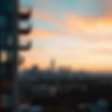 Breathtaking Los Angeles Skyline Stunning skyline view of Los Angeles at sunset