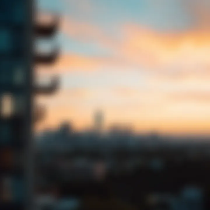 Breathtaking Los Angeles Skyline Stunning skyline view of Los Angeles at sunset