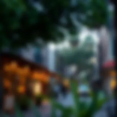 Neighborhood Charm in LA A vibrant neighborhood in Los Angeles filled with cafes and shops