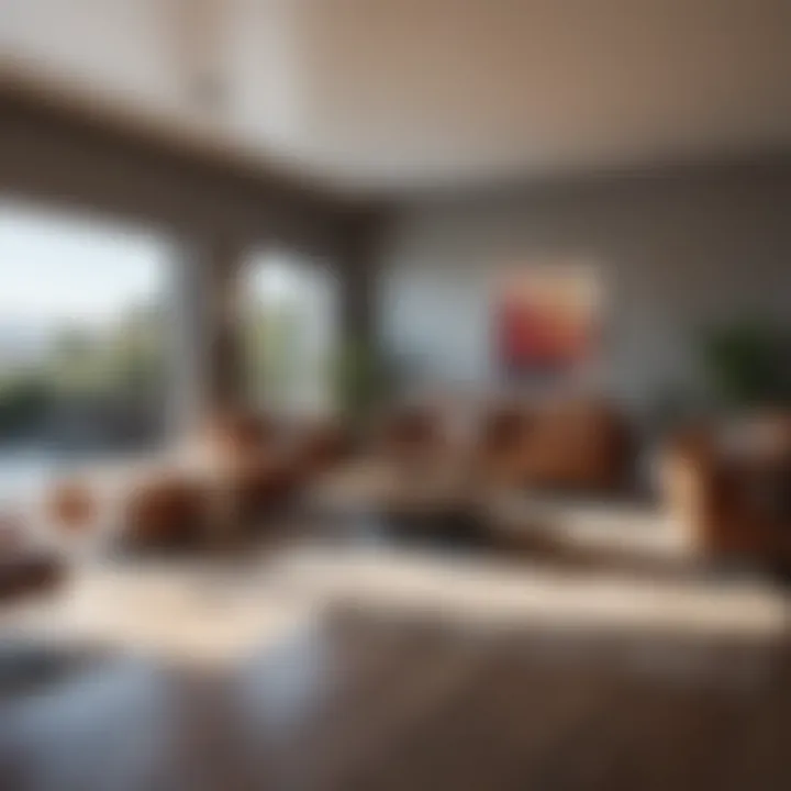 Interior design of a contemporary duplex living space