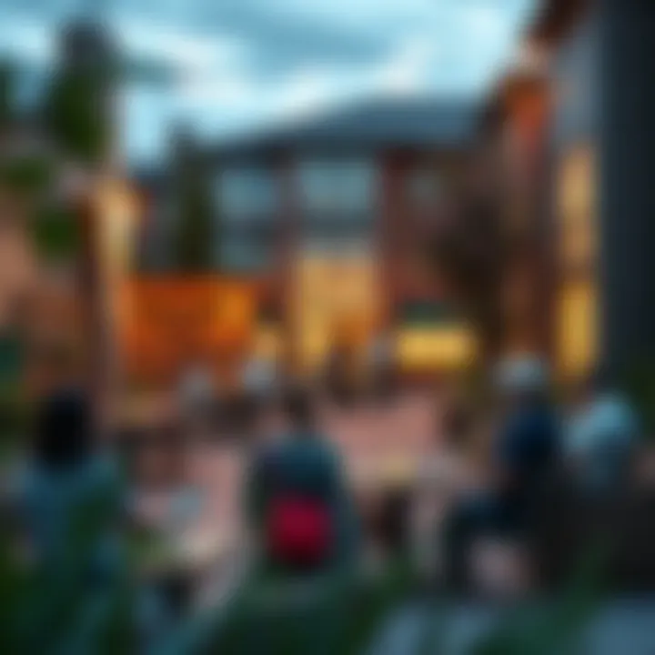 Community gathering space within Edmondson Village