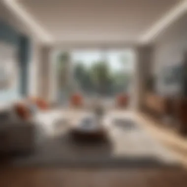 Modern flat interior showcasing stylish decor