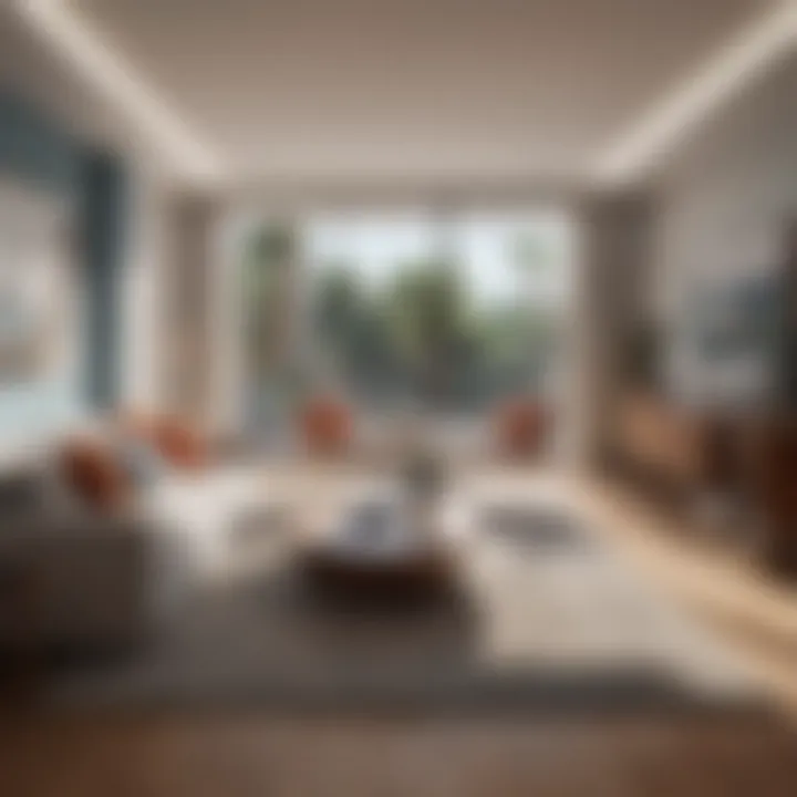 Modern flat interior showcasing stylish decor