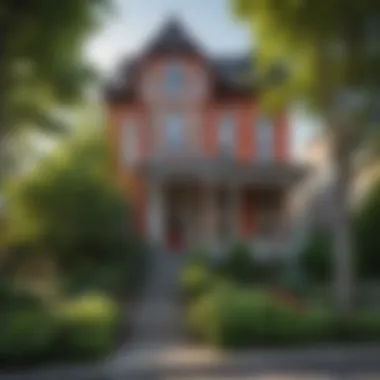 Stunning view of Goose Hollow neighborhood showcasing vibrant architecture and greenery