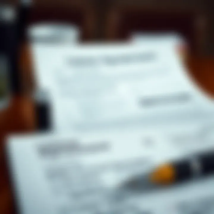 Navigating Lease Agreements and Rental Checklists Detailed close-up of a lease agreement and rental checklist