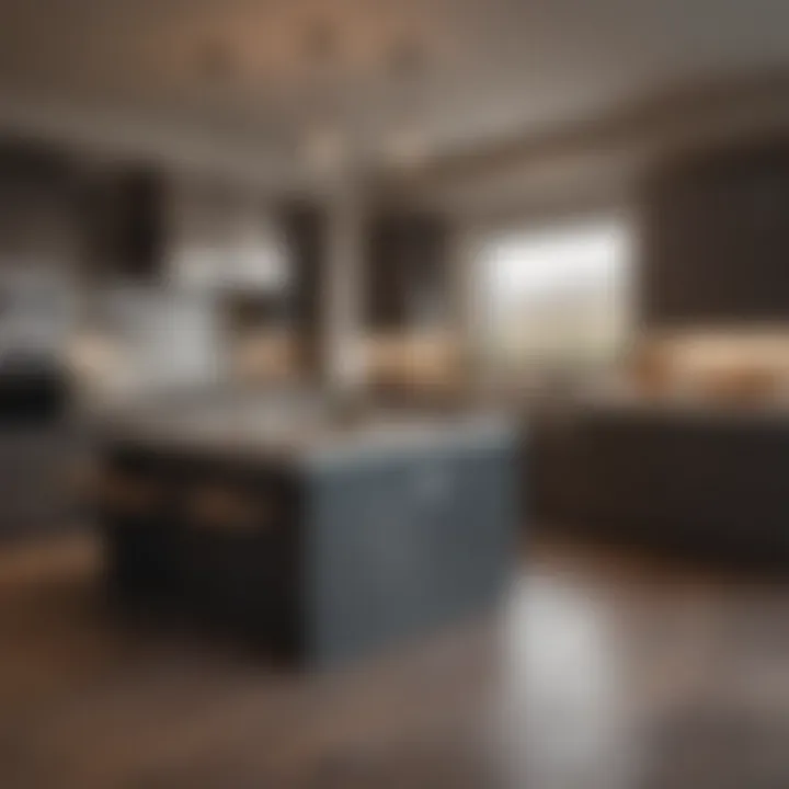 Modern kitchen with luxury finishes in a rental home