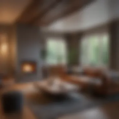 Cozy living room interior of a rental house