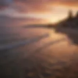 A scenic view of Alki Beach at sunset