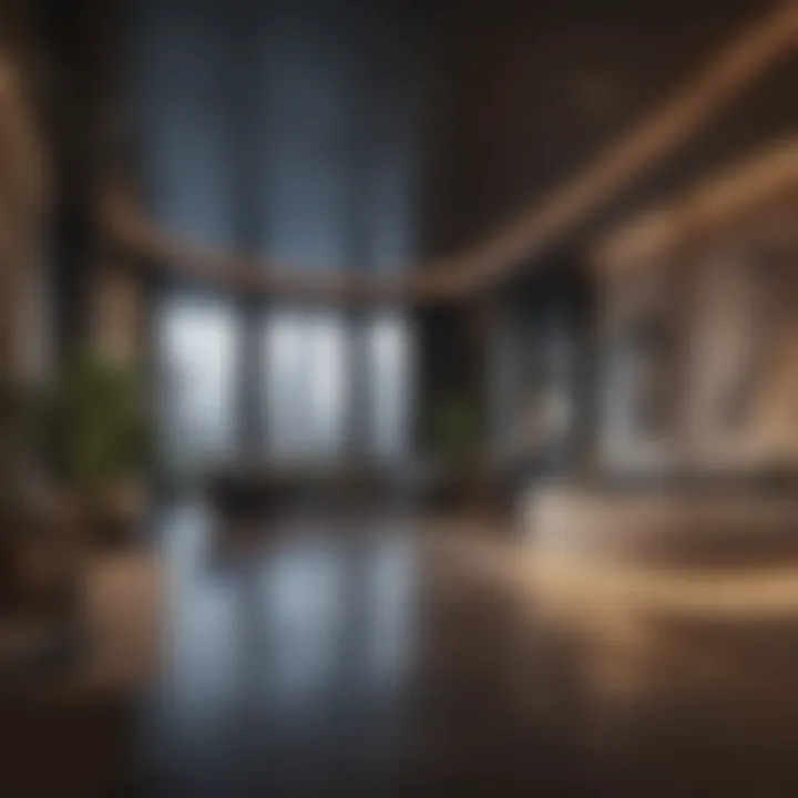 Luxurious communal amenities in a building