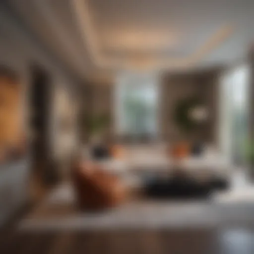 Stylish interior design of a luxury apartment