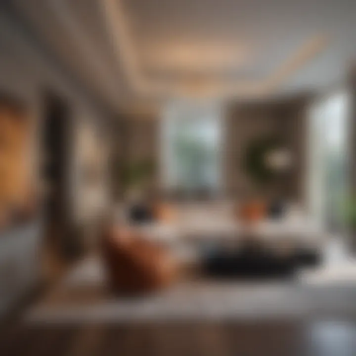 Stylish interior design of a luxury apartment
