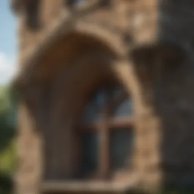 Detail of the architectural features of the Lone Oak Little Castle