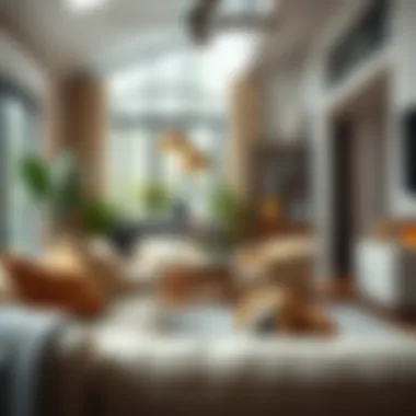 Cozy pet-friendly living room with a dog resting on the couch