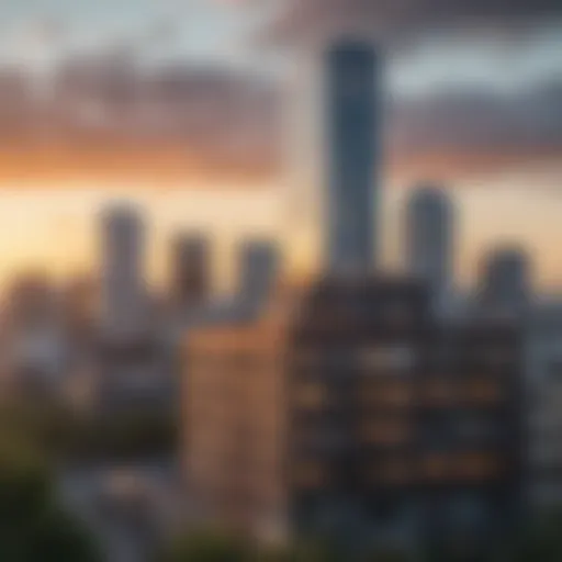 A scenic view of Portland's skyline showcasing modern apartment buildings