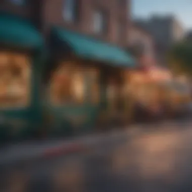 Vibrant Urban Lifestyle Vibrant urban neighborhood filled with cafes and cultural attractions