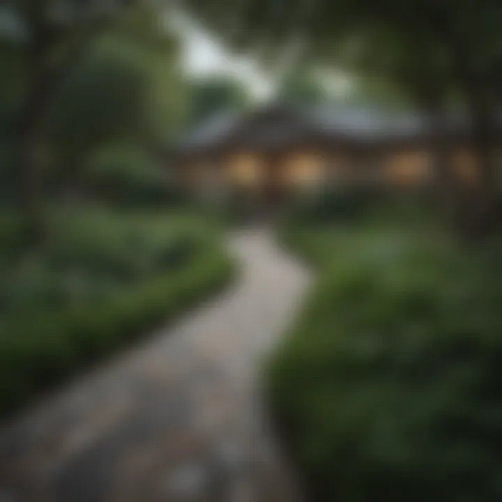 Lush greenery and serene streets in the neighborhood