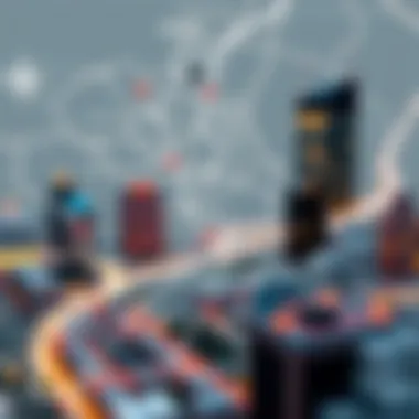 Map highlighting various rental areas across Atlanta