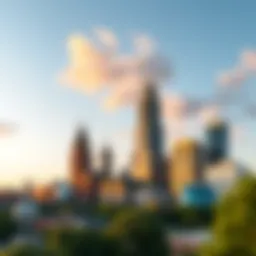 Vibrant city skyline of Atlanta showcasing modern architecture