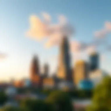 Vibrant city skyline of Atlanta showcasing modern architecture