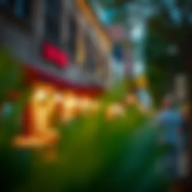 Bustling local market with shops and cafes in Cherry Creek