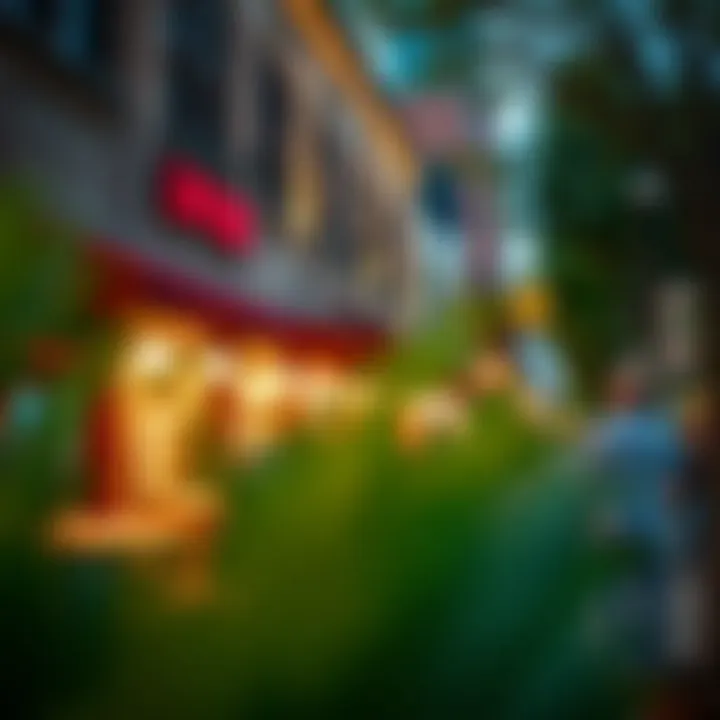 Bustling local market with shops and cafes in Cherry Creek