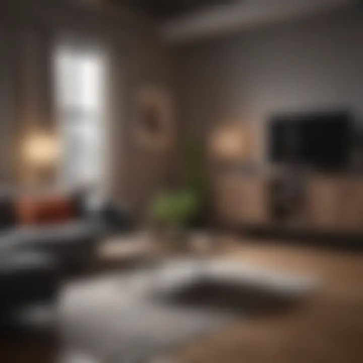 Charming studio apartment interior with modern decor