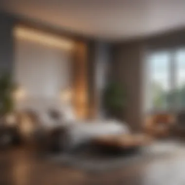 Chic Interior Design in Studio Living Stylish interior design of a studio apartment with a sleeping nook