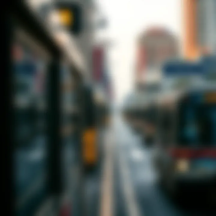 Public transportation in a bustling city with diverse commuting options