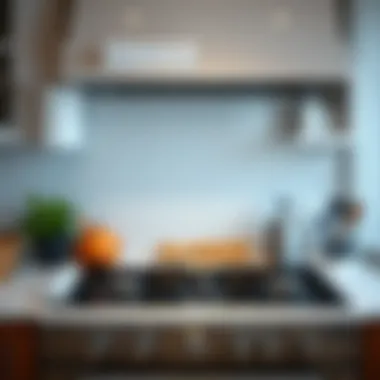 A well-organized kitchen with a clean stove top emphasizing aesthetics