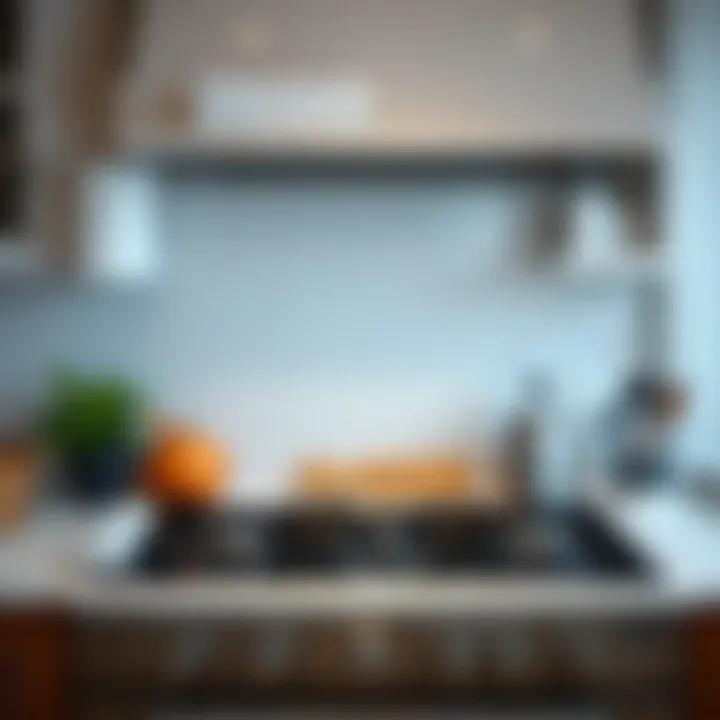A well-organized kitchen with a clean stove top emphasizing aesthetics