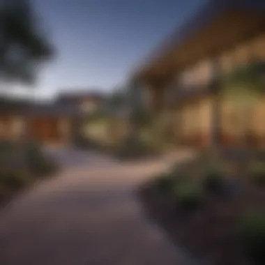 Vibrant Street View in Scottsdale Vibrant street view of a Scottsdale neighborhood showcasing lush landscaping and modern architecture