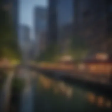 Chicago Riverwalk The historic Chicago Riverwalk, illustrating the harmonious blend of nature and urban life.
