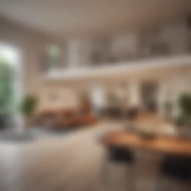 Optimized Interior Space Interior layout of a two-floor apartment emphasizing open space and functionality.