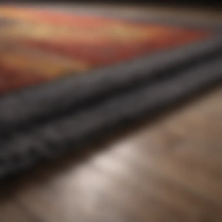 Close-up of a durable synthetic fiber rug